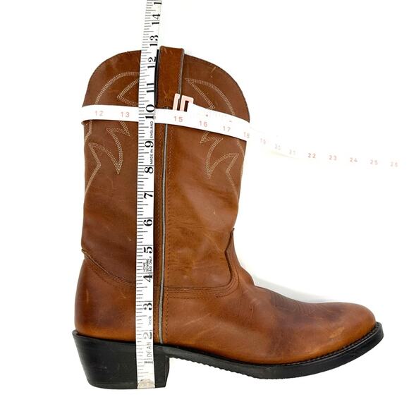 Durango Men Brown Western/Cowboy Boots Size 10.5D Leather Almond Toe Cuban Heel - Picture 8 of 11